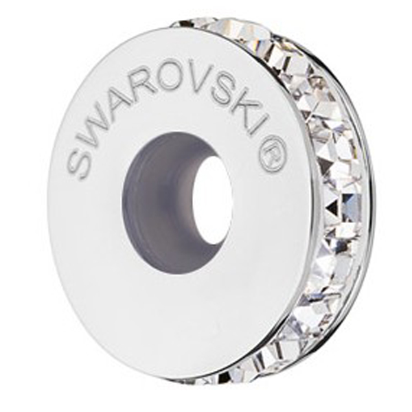 Swarovski 81001 13mm BeCharmed Pave Stopper Crystal/Silver
