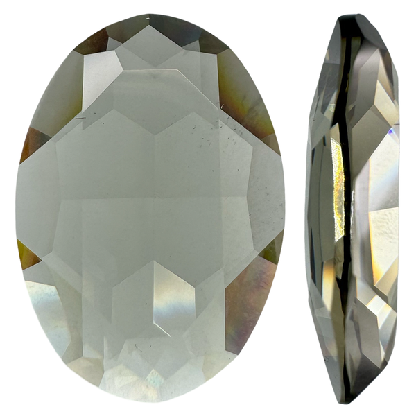 Swarovski 4127 Large Oval Fancy Stone Black Diamond Unfoiled 30x22mm
