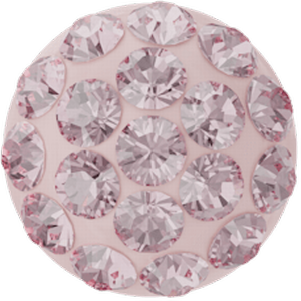 Dreamtime Crystal 86601 Cabochon Pav&eacute; Light Rose on Pink 6mm