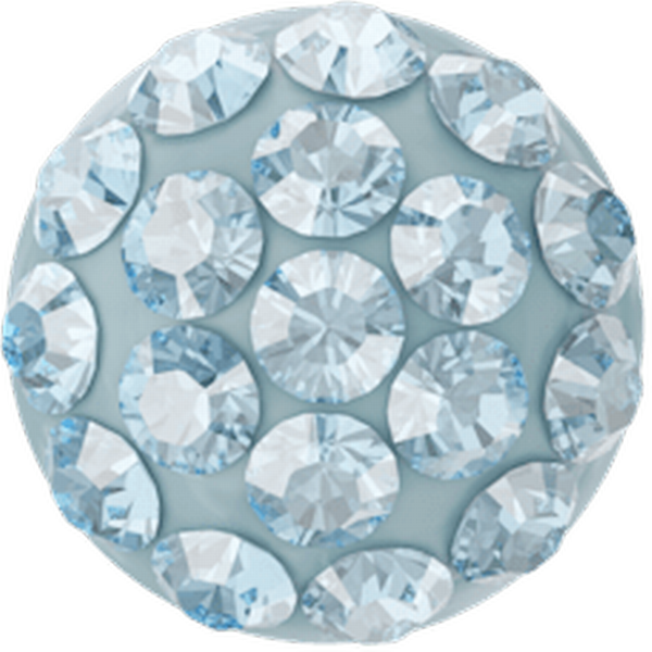 Dreamtime Crystal 86601 Cabochon Pav&eacute; Aqua on Light Blue 6mm