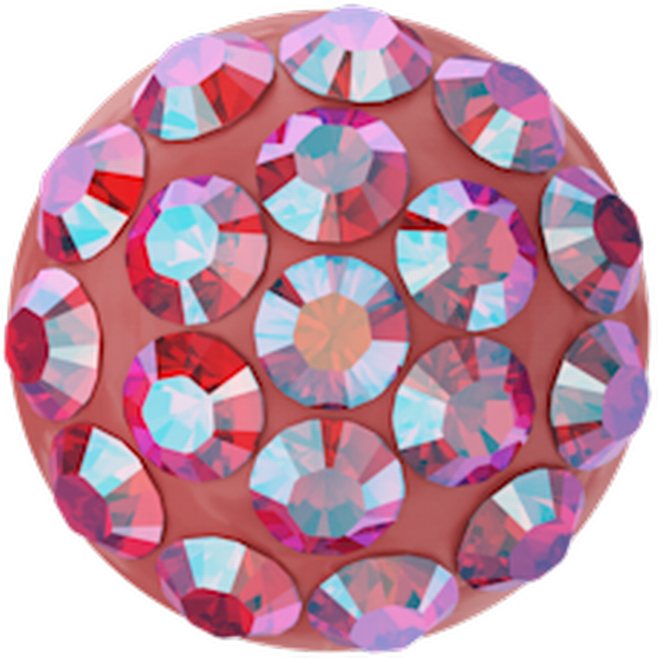 Dreamtime Crystal 86601 Cabochon Pav&eacute; Light Siam Shimmer 6mm