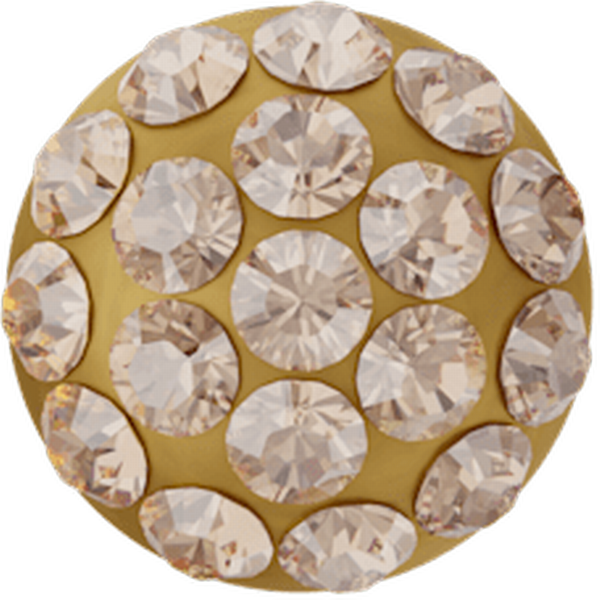 Dreamtime Crystal 86601 Cabochon Pavé Light Colorado Topaz on Tan 6mm