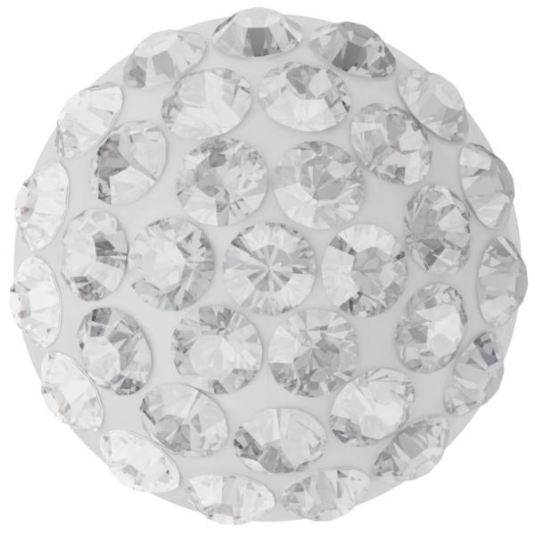 Dreamtime Crystal 86601 Cabochon Pavé Crystal on White 10mm