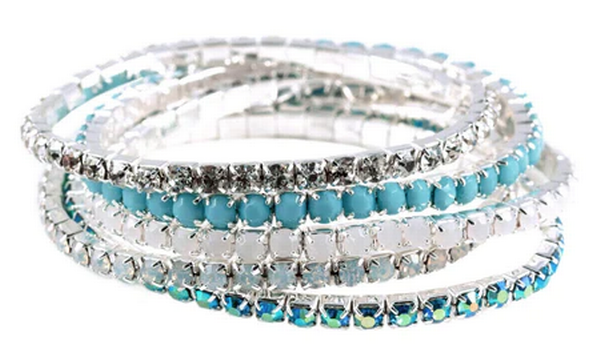 Open Skies Rhinestone Buncher Bracelets