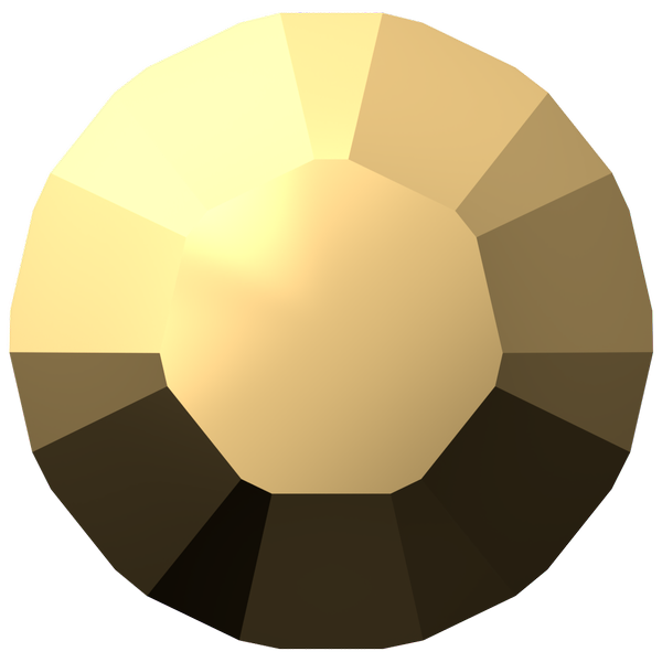 Dreamtime Crystal 1028 Round Rhinestones Crystal Aurum PP09