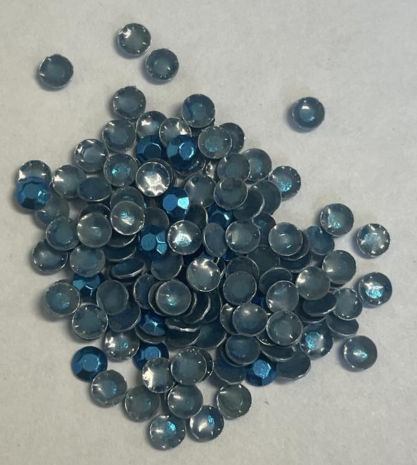 3mm Iron On BlueRhinestuds 
