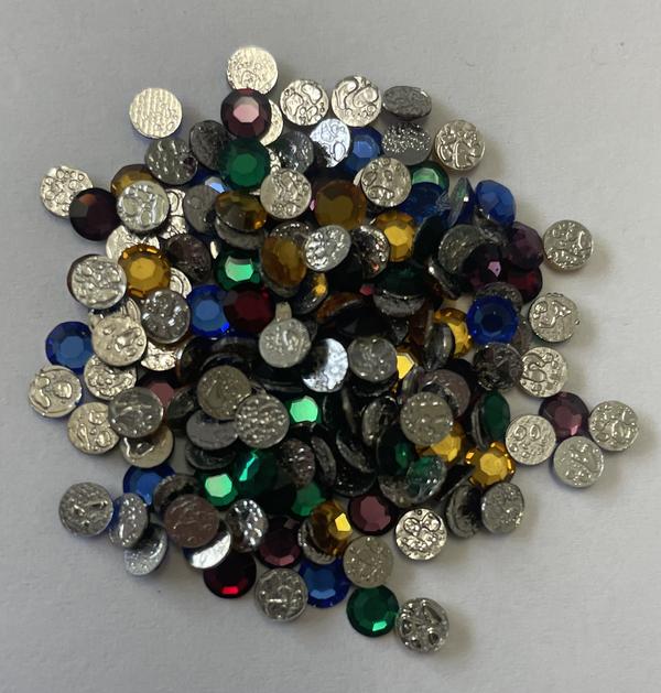 CraftSafe Crystalina Low Lead Hot Fix Rhinestones 4mm Jewel Tone Mix
