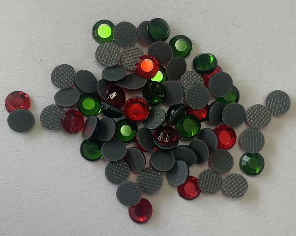 CraftSafe Crystalina Low Lead Hot Fix Rhinestones 4mm Holiday Mix