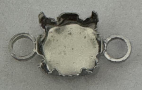 Empty Connector Setting Square with Prongs Imitation Rhodium for 4470 8mm