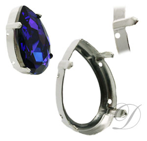 Sew on Setting for Pear Stone 4327 40 x 27 mm