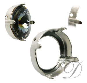 Sew on Setting for Rivoli Stone 1122 16 mm