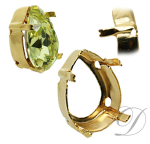 Sew on Setting for Pear Stone 4320 20 x 15 mm