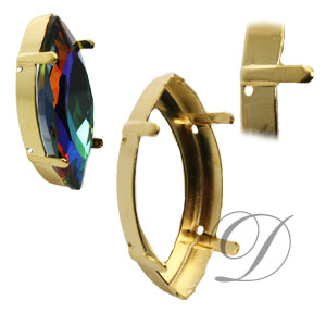 Sew on Setting for Fancy Rhinestone (Brooch Rhinestone) 4227 32 x 17 mm