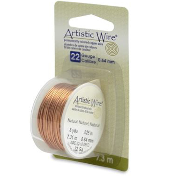 Artistic Wire, 22 Gauge (0.64mm), Natural, 8 yd