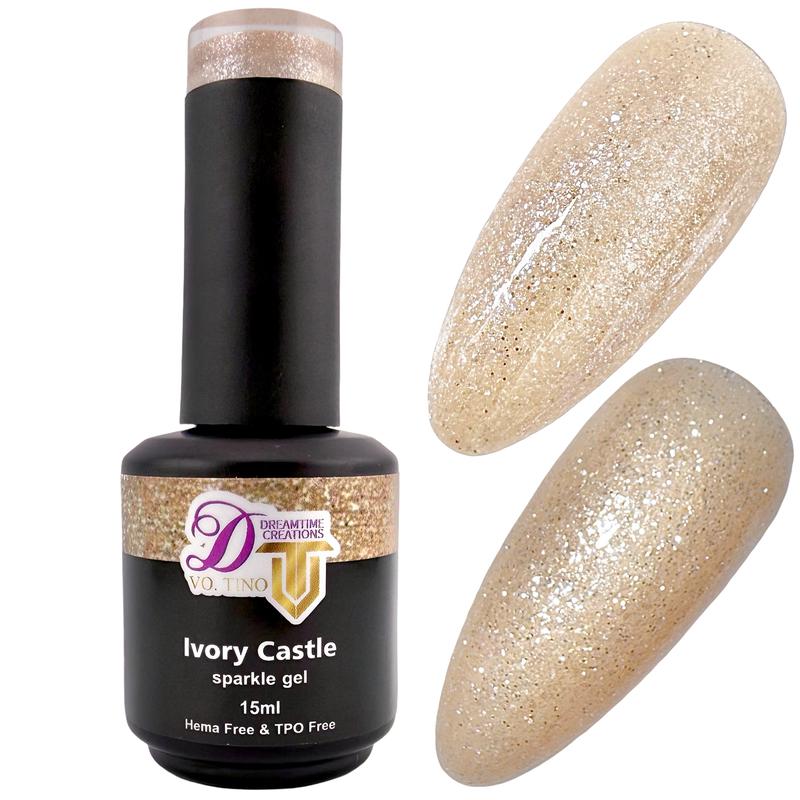 Tino Vo Sparkle Gel Polish, Ivory Castle