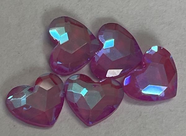 Bling! 2808 Heart Flat Back Ruby MI 6x5mm