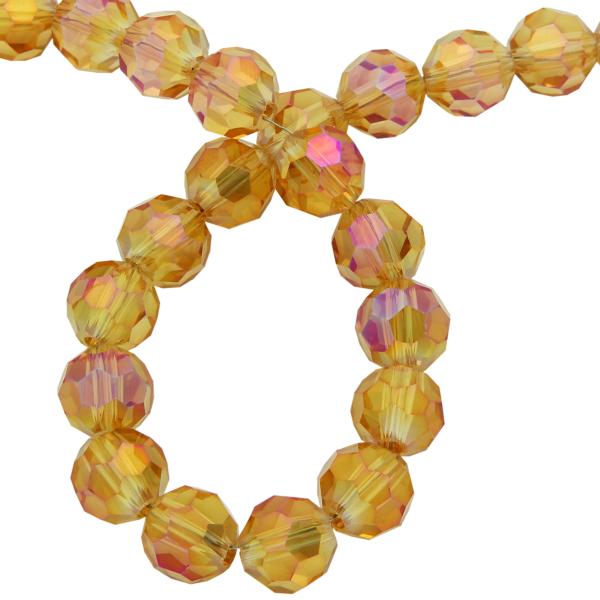 Spark Round Beads Sunflower AB 8mm