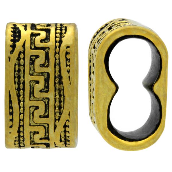 Antique Gold Double Hole Finding  13x7mm