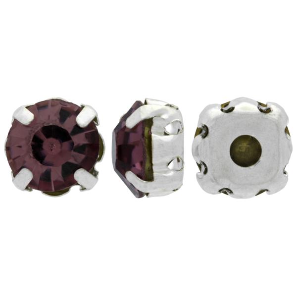 Sew On Rhinestones (in Settings) Chaton Montees SS20 Rose/Silver Dreamtime Creations