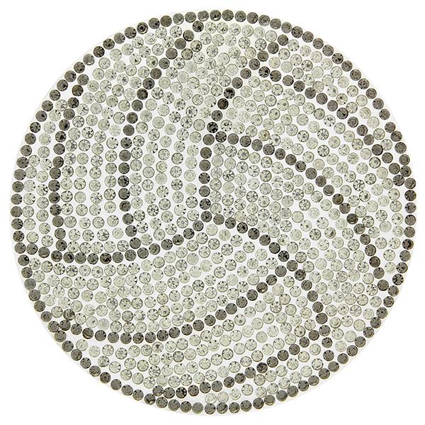 Rhinestone VolleyBall Iron On Applique Patch  3"