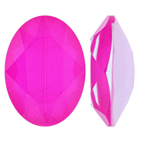 Bling! 4120 Oval Fancy Stone Neon Pink 14x10 mm
