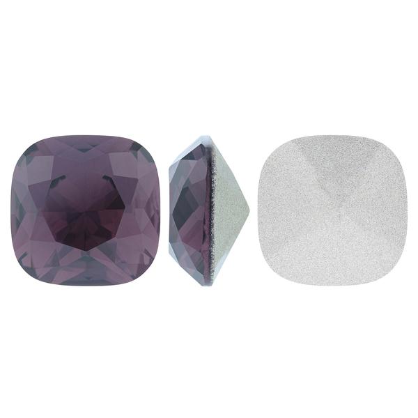 Bling! 4470 Crystal Square Cushion-Cut Fancy Stone, Amethyst 12mm