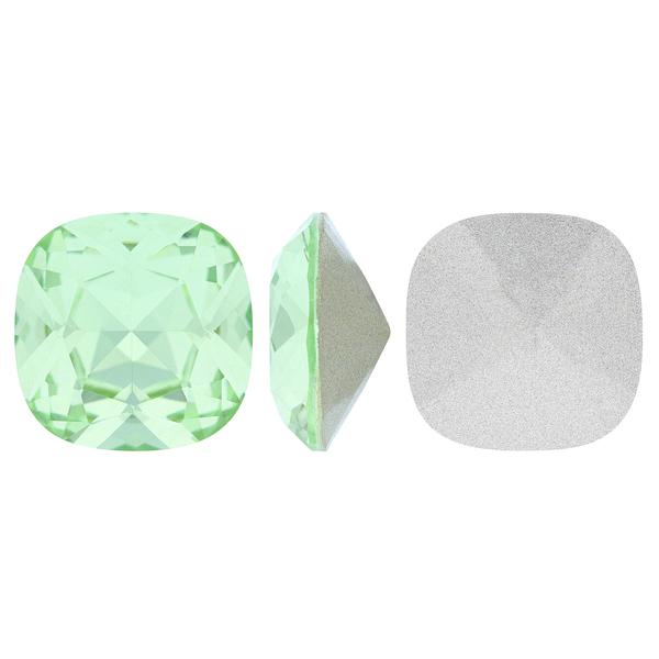 Bling! 4470 Crystal Square Cushion-Cut Fancy Stone, Chrysolite 12mm