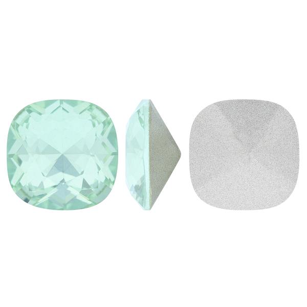 Bling! 4470 Crystal Square Cushion-Cut Fancy Stone, Light Azore 12mm
