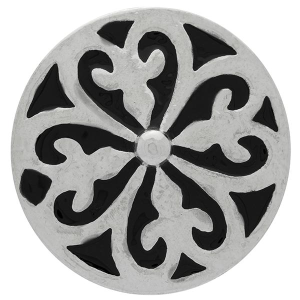 Stylized Four Leaf Clover Silver Snap