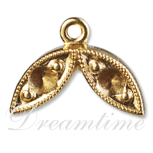 Raw Brass Wing Shape with Loop