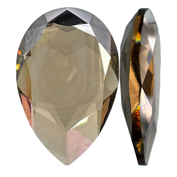 Swarovski 4327 Large Pear Shaped Fancy Stone Light Colorado Topaz Satin Unfoiled 30x20mm