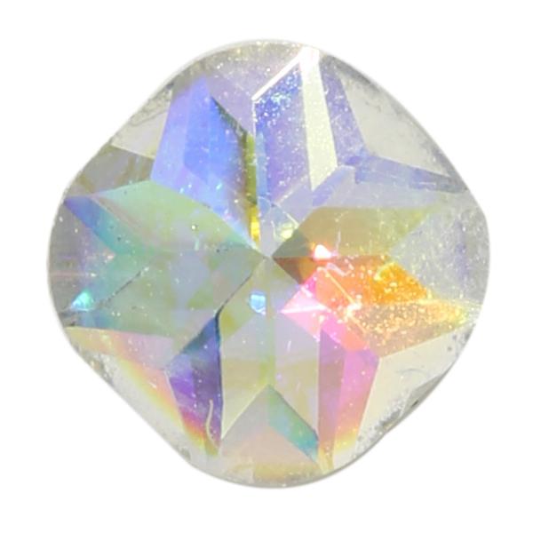 Spark Rounded Square Flat Back Crystal AB 6mm