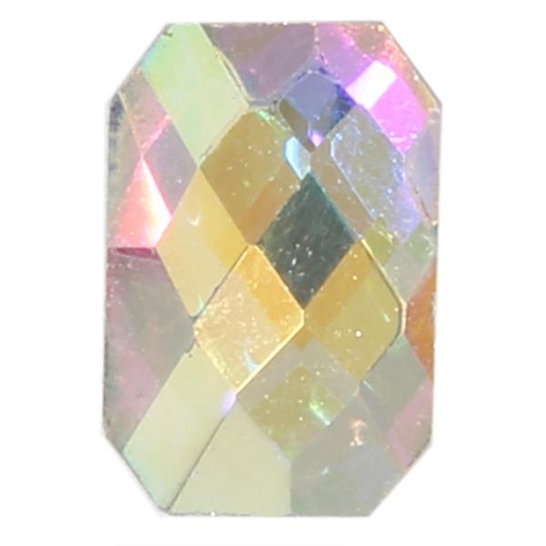 Spark Rectangle Flat Back Crystal AB 6x4mm