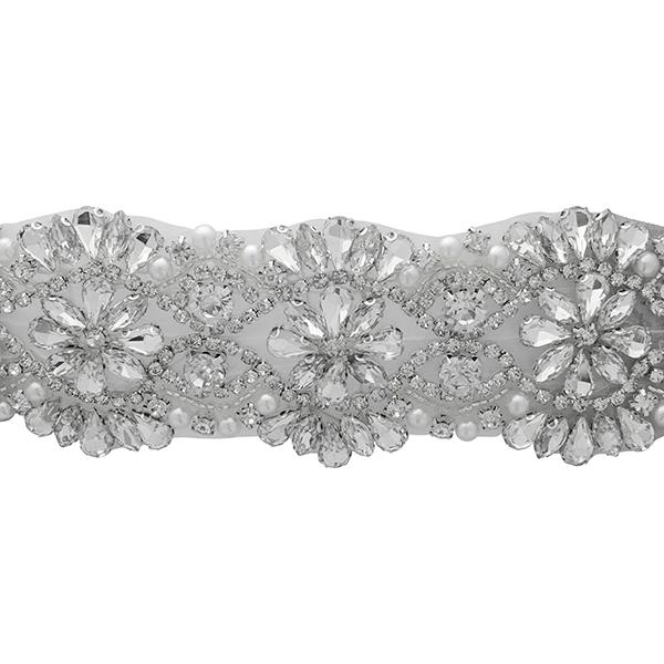 Crystal/Silver Rhinestone Trim