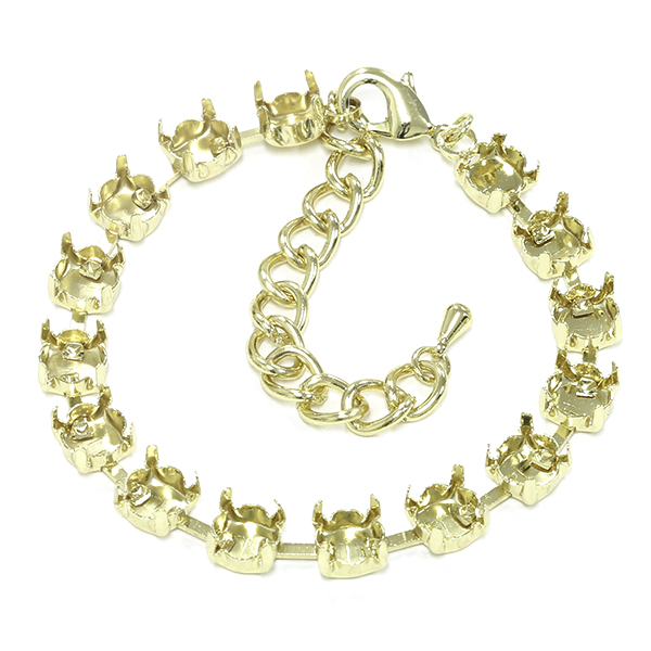 Empty 15 Cup Chain Bracelet SS29 Gold