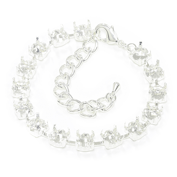 Empty 15 Cup Chain Bracelet SS29 Shiny Silver