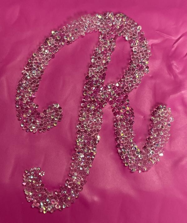 Dreamtime Crystal Sticker Monogram Letter R, 2 Inch Height