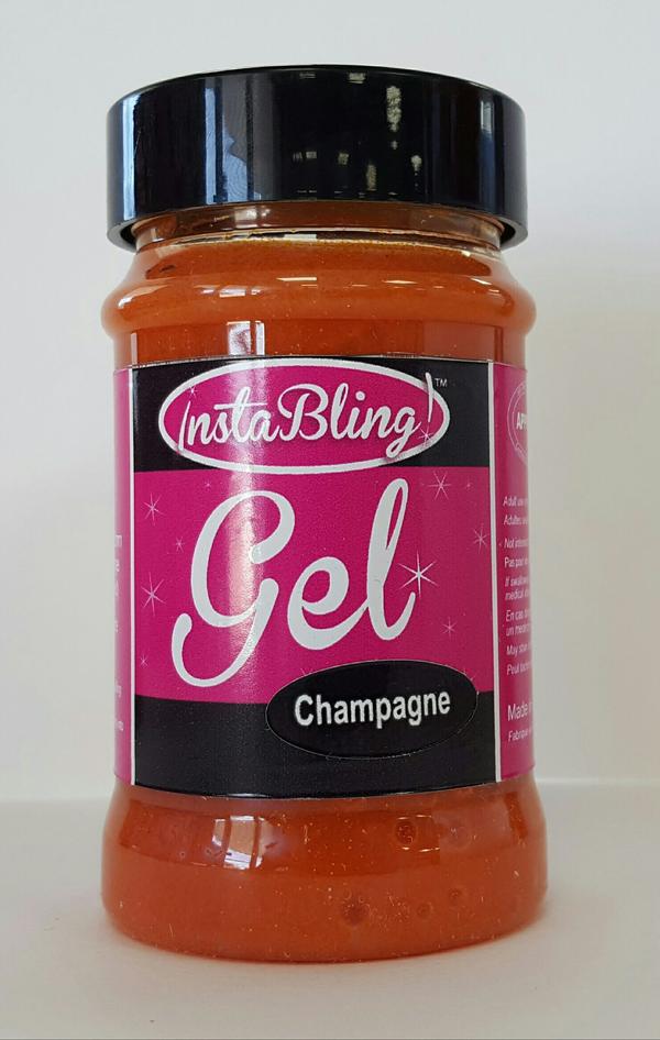 InstaBling Gel Adhesive with Glittery Shine in it! Champagne