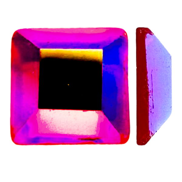 Swarovski 2400 Square Flat Back Light Siam Shimmer 3mm
