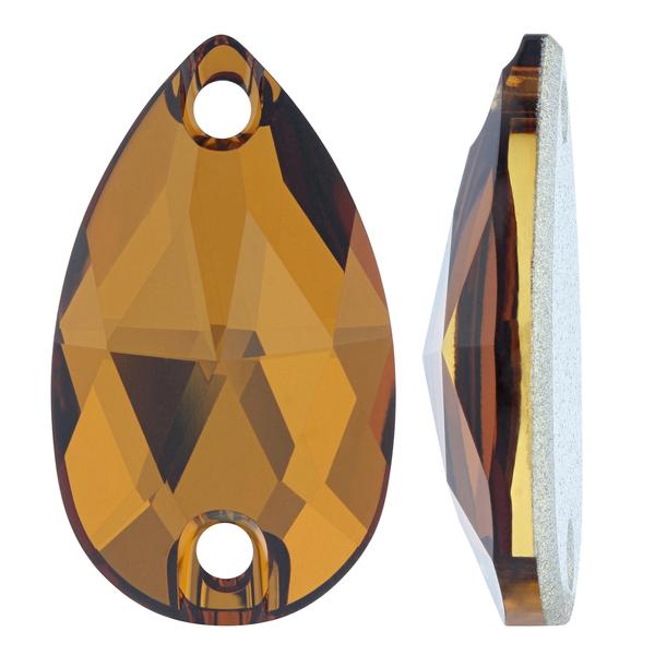 Swarovski 3230 Drop Sew-on Light Amber 18x10.5mm