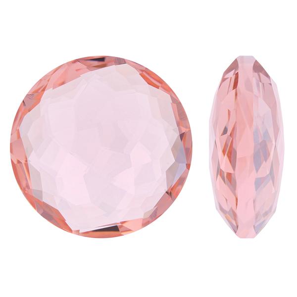Dreamtime Crystal DC 1383 Thin Round Stone Rose Peach Ignite 8mm