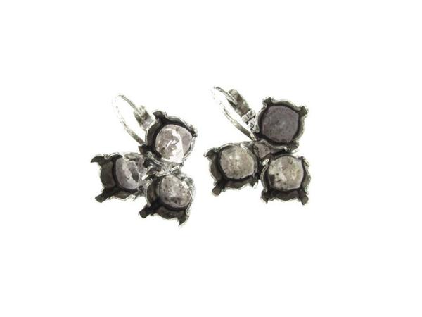 Empty Cup Earrings Hand Set Stones mm Lever Back for Dreamtime Crystal 1088 ss39 Pair