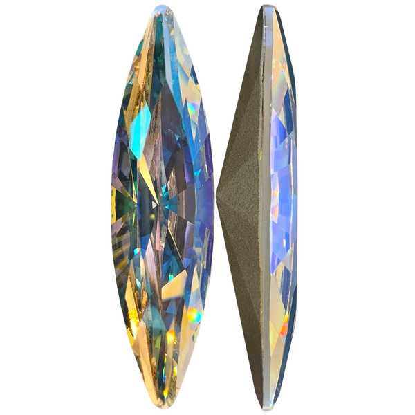 Swarovski 4200 Navette Fancy Stone Crystal Shimmer 35x9.5mm