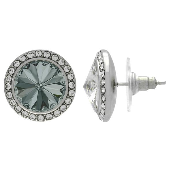 Crystalized with Dreamtime Crystal Stud Earrings for Dance Black Diamond/Crystal 13mm