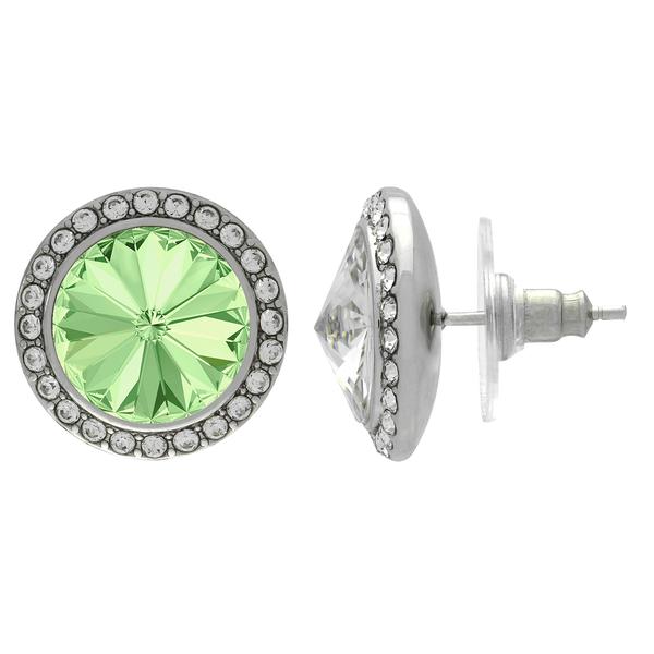 Crystalized with Dreamtime Crystal Stud Earrings for Dance Chrysolite/Crystal 19mm