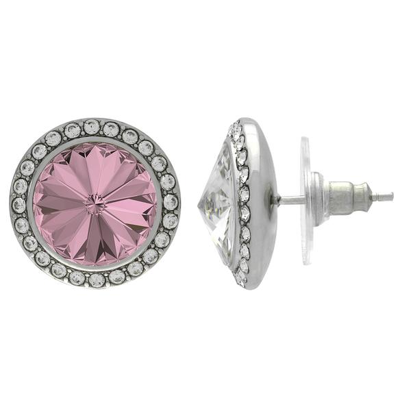 Crystalized with Dreamtime Crystal Stud Earrings for Dance Crystal Antique Pink/Crystal 19mm
