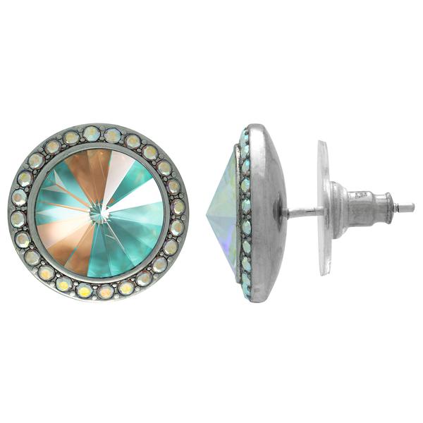 Crystalyzed with Dreamtime Crystal Stud Earrings for Dance Crystal Cappuccino DeLitet/Crystal AB 15mm