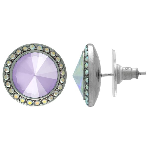 Crystalyzed with Dreamtime Crystal Stud Earrings for Dance Crystal Lilac/Crystal AB 11mm