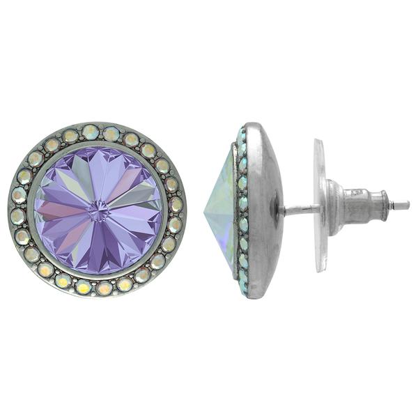 Crystalyzed with Dreamtime Crystal Stud Earrings for Dance Crystal Vitrail Light/Crystal AB 13mm
