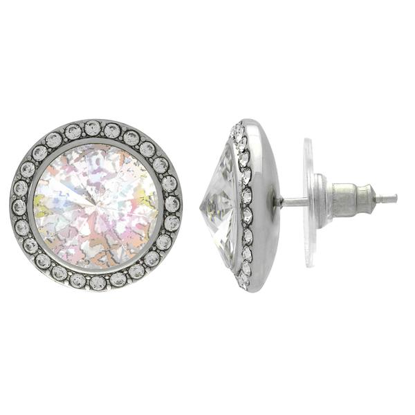Crystalized with Dreamtime Crystal Stud Earrings for Dance Crystal White Patina/Crystal 15mm